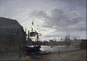 Johan Christian Dahl Frederiksholms Canal in Copenhagen with Christian IV's Brewery china oil painting artist